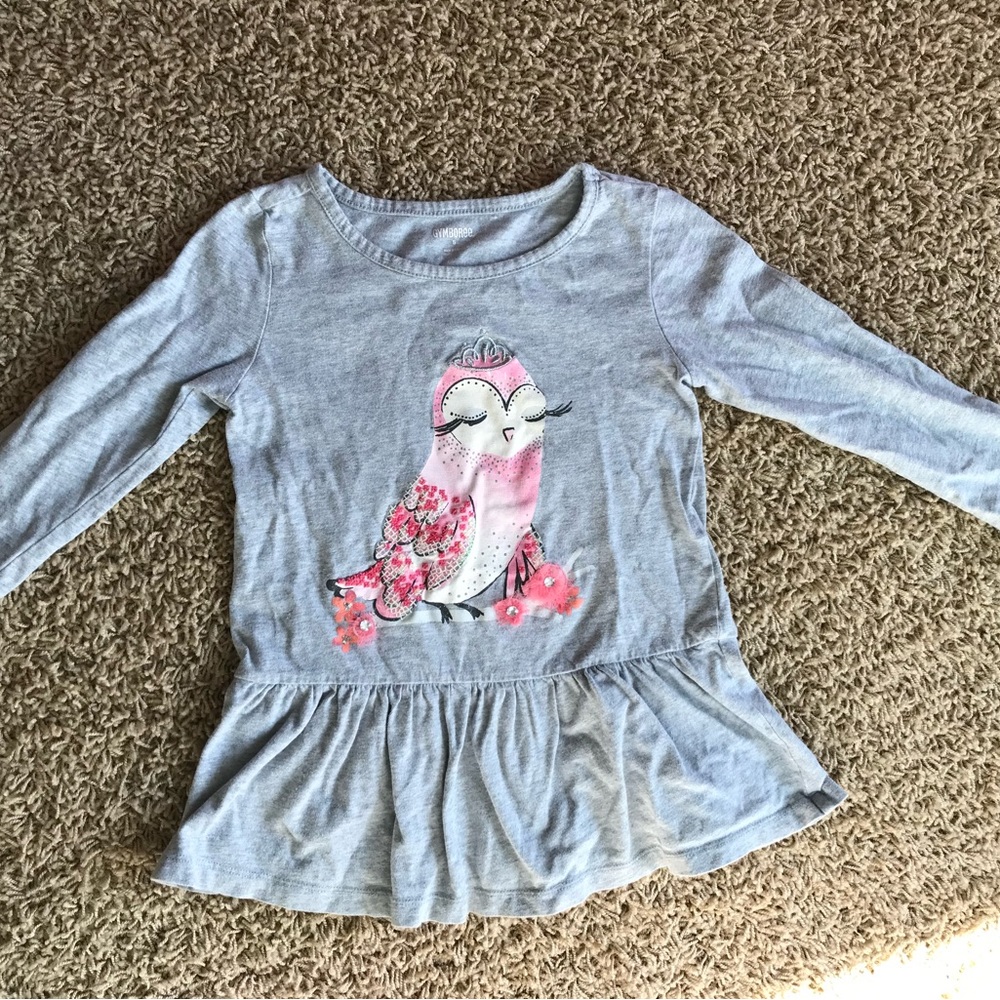 Gymboree girls owl long sleeve